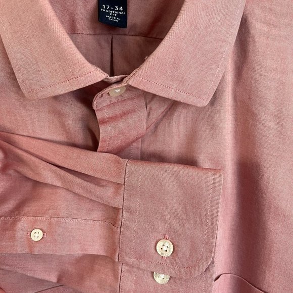 Nearly New! No Iron Supima Cotton Collared Shirt // Lands' End Men's Size XL - Picture 4 of 7